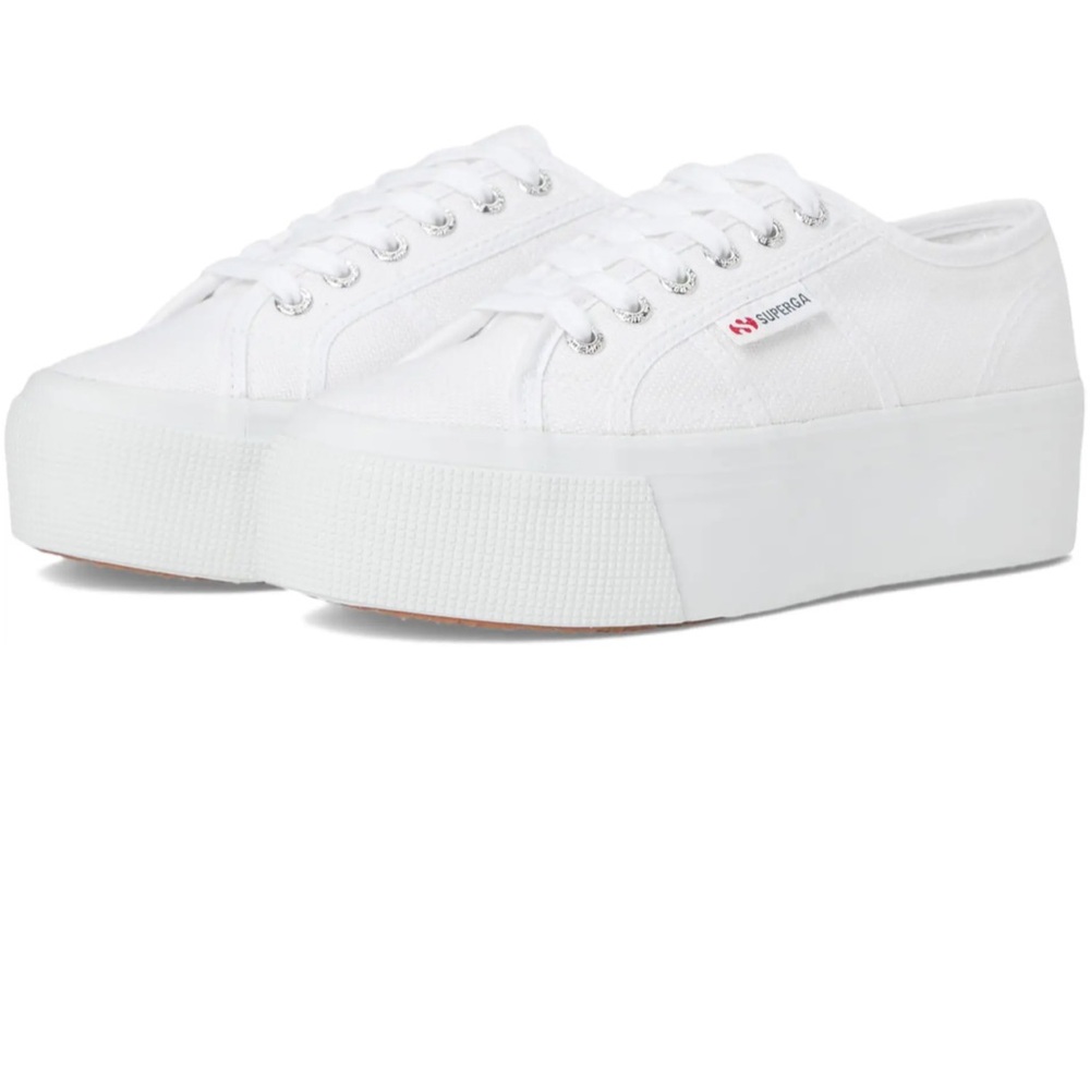 Superga Women's White Platform Sneakers